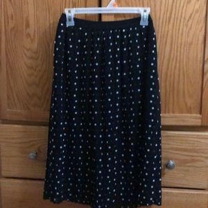 Black and white polka dot skirt